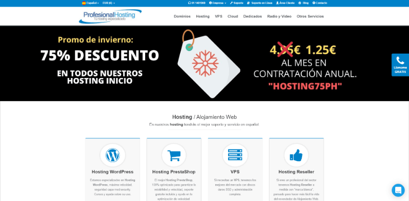 profesional hosting planes